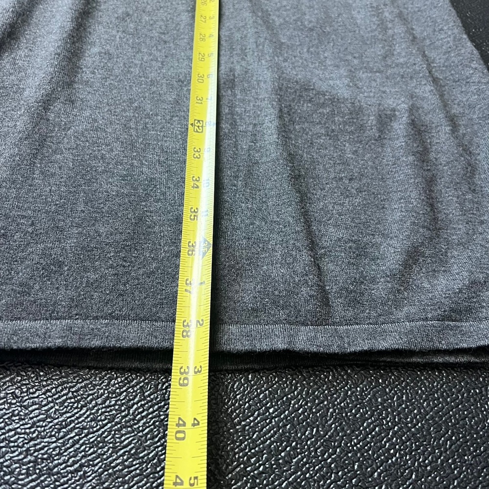 Calvin Klein Charcoal Gray Faux Wrap‎ Sweater Dress L Professional Minimalist - Picture 9 of 9